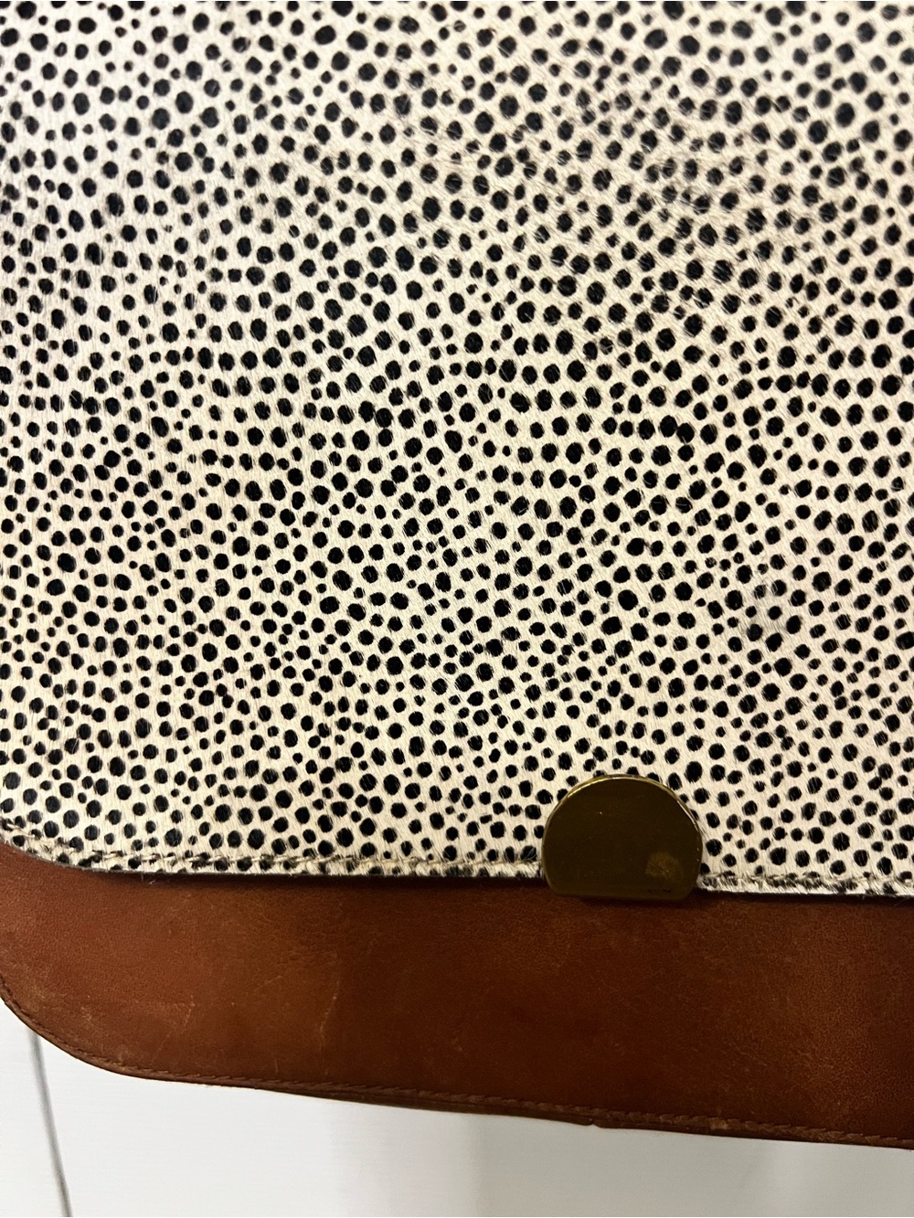 Madewell The Abroad Shoulder Bag: Spotted Calf Hair Edition